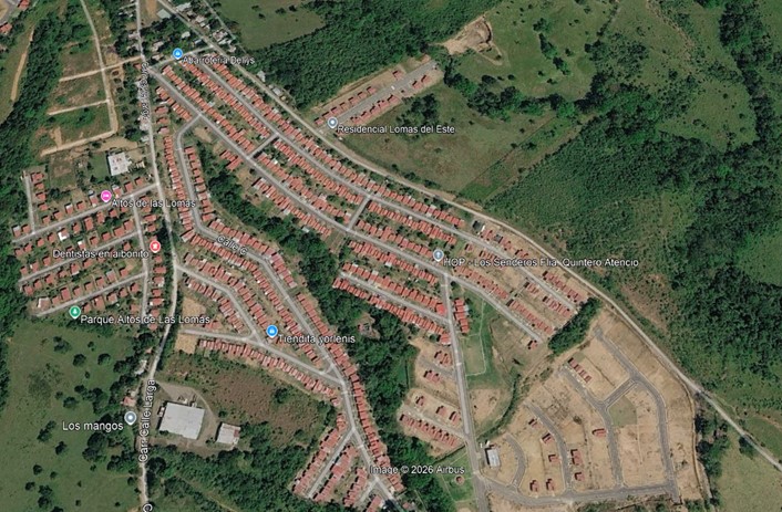 Sector residencial cercano